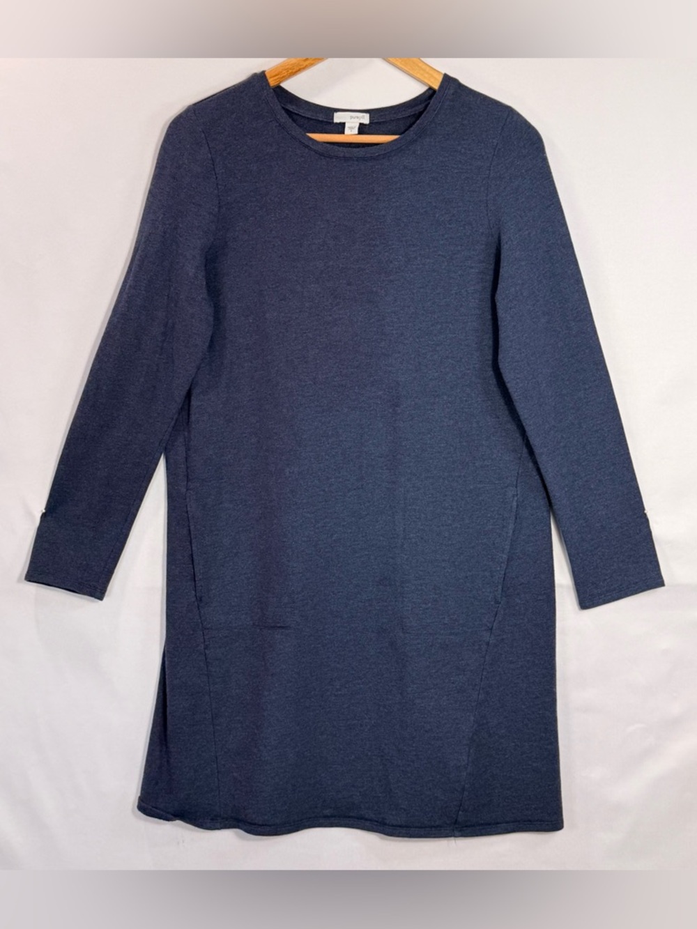 Pure J Jill Blue Knit Dress Size Small Cotton Modal Stretch - Picture 2 of 4